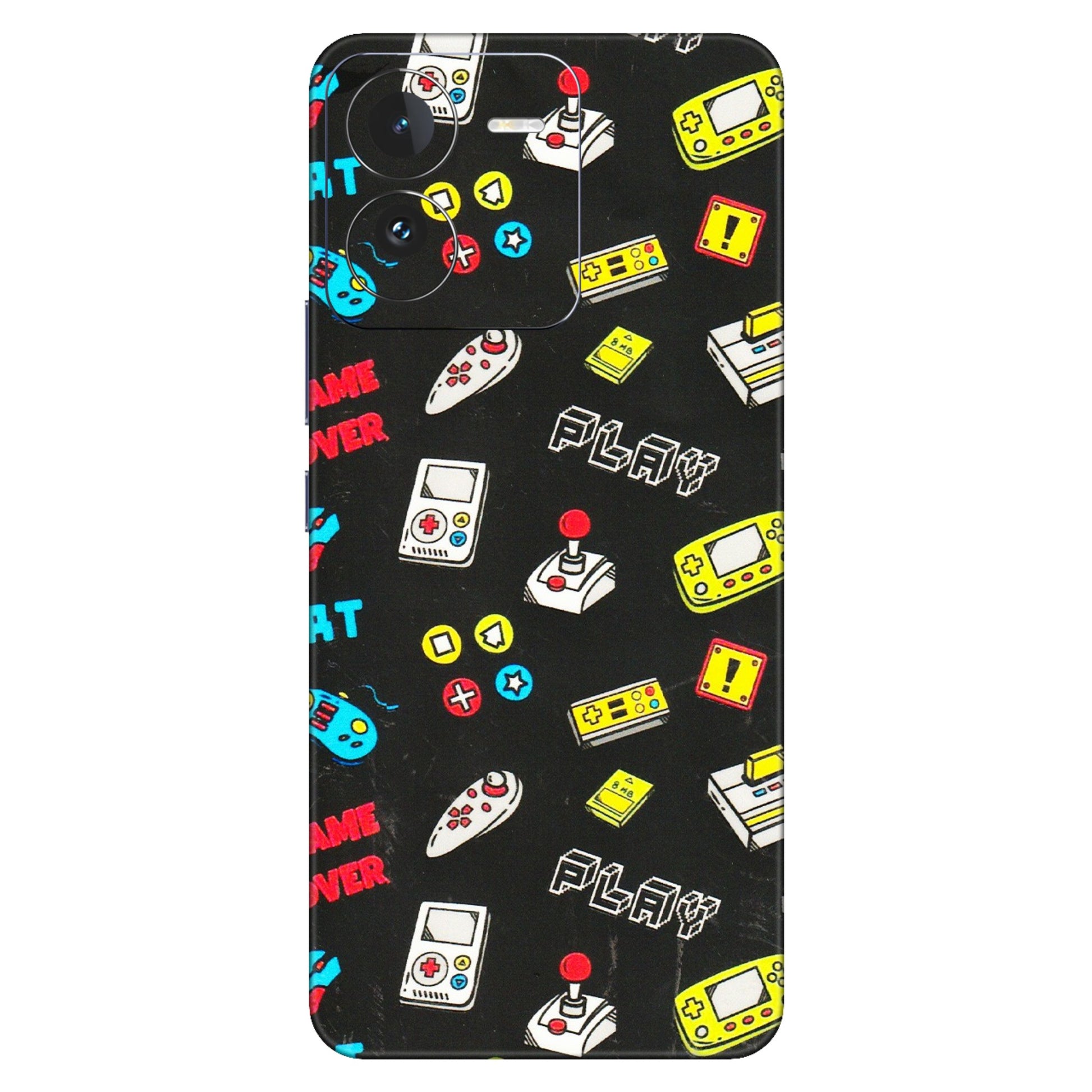 IQOO Phone Skins (All Models) - Gaming Doodles - 3D Embossed Finish (L-224) IQOO Z9