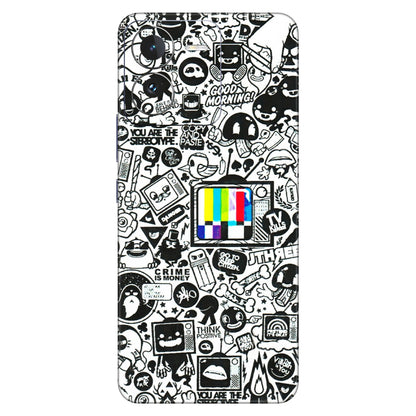 IQOO Phone Skins (All Models) - Doodles Positive Art - 3D Embossed Finish (L-263) IQOO Z9
