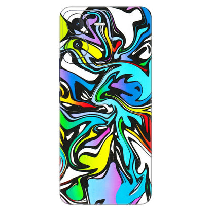 IQOO Phone Skins (All Models) - Abstract Colour Paints - 3D Embossed Finish (L-271) IQOO Z9