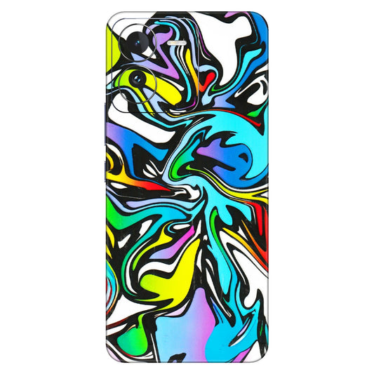 IQOO Phone Skins (All Models) - Abstract Colour Paints - 3D Embossed Finish (L-271) IQOO Z9