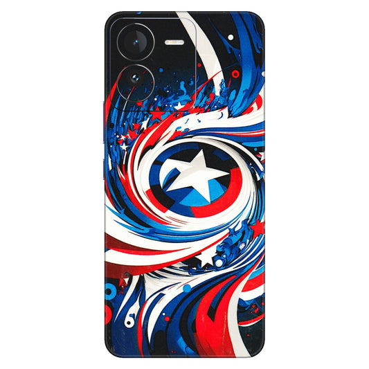 IQOO Phone Skins (All Models) - Captain America Logo - 3D Embossed Finish (L-307) IQOO Z9