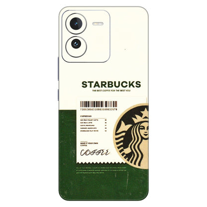 IQOO Phone Skins (All Models) - Starbucks Barcode - 3D Embossed Finish (L-308) IQOO Z9