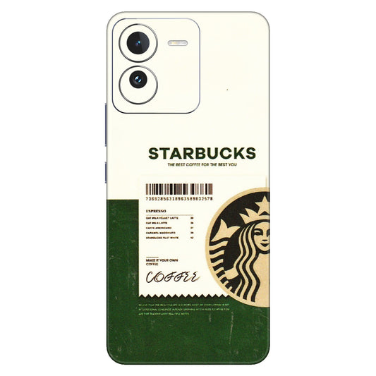 IQOO Phone Skins (All Models) - Starbucks Barcode - 3D Embossed Finish (L-308) IQOO Z9