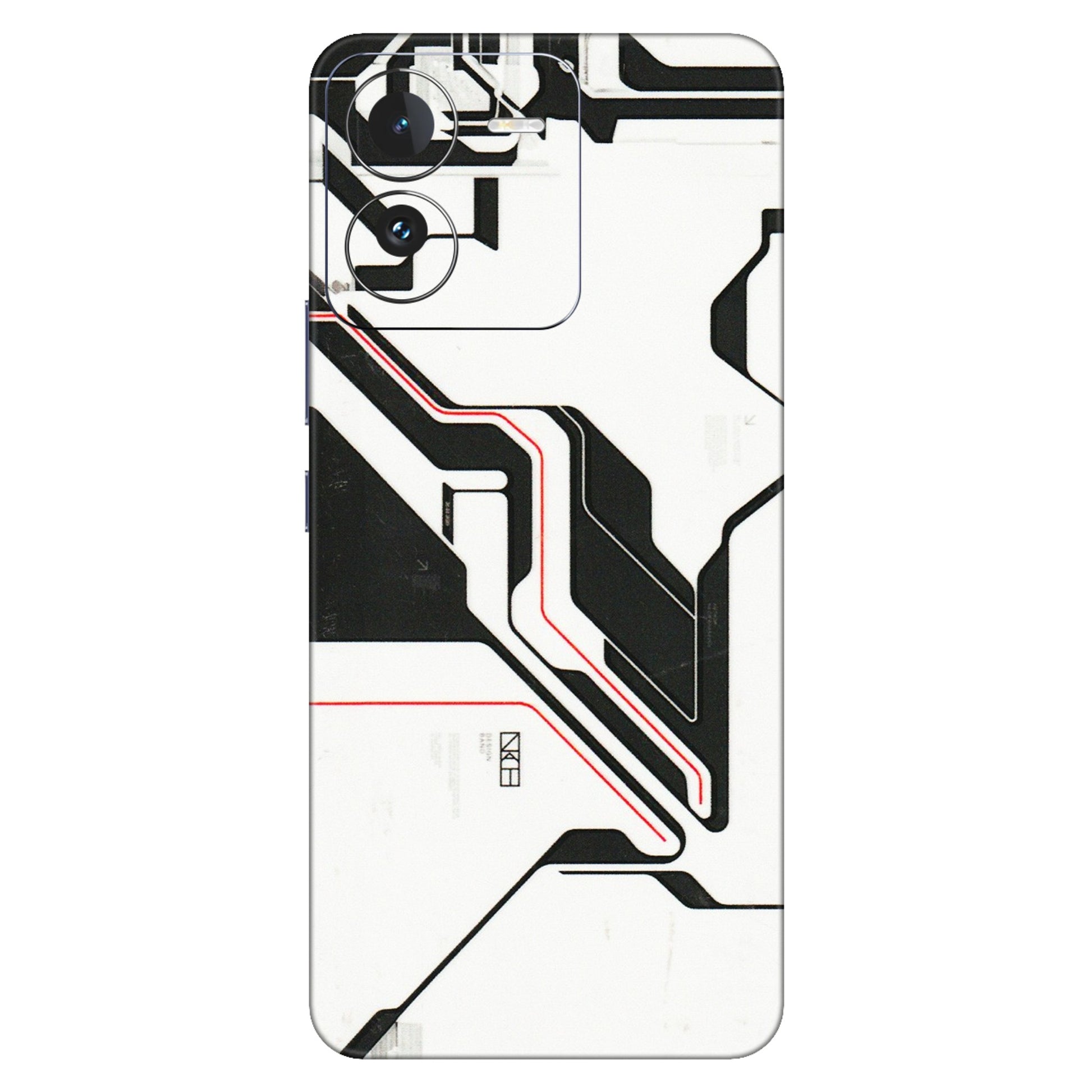 IQOO Phone Skins (All Models) - White Techy Logo - 3D Embossed Finish (L-312) IQOO Z9