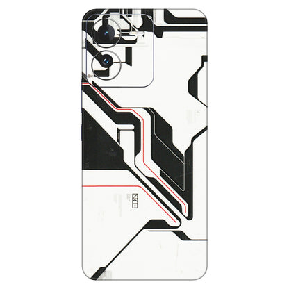 IQOO Phone Skins (All Models) - White Techy Logo - 3D Embossed Finish (L-312) IQOO Z9