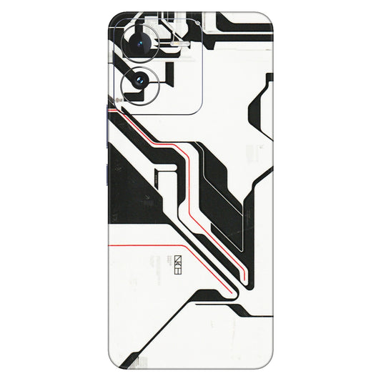 IQOO Phone Skins (All Models) - White Techy Logo - 3D Embossed Finish (L-312) IQOO Z9
