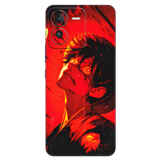 IQOO Phone Skins (All Models) - D.Luffy Power Up One Piece Anime - 3D Embossed Finish (L-326) IQOO Z9