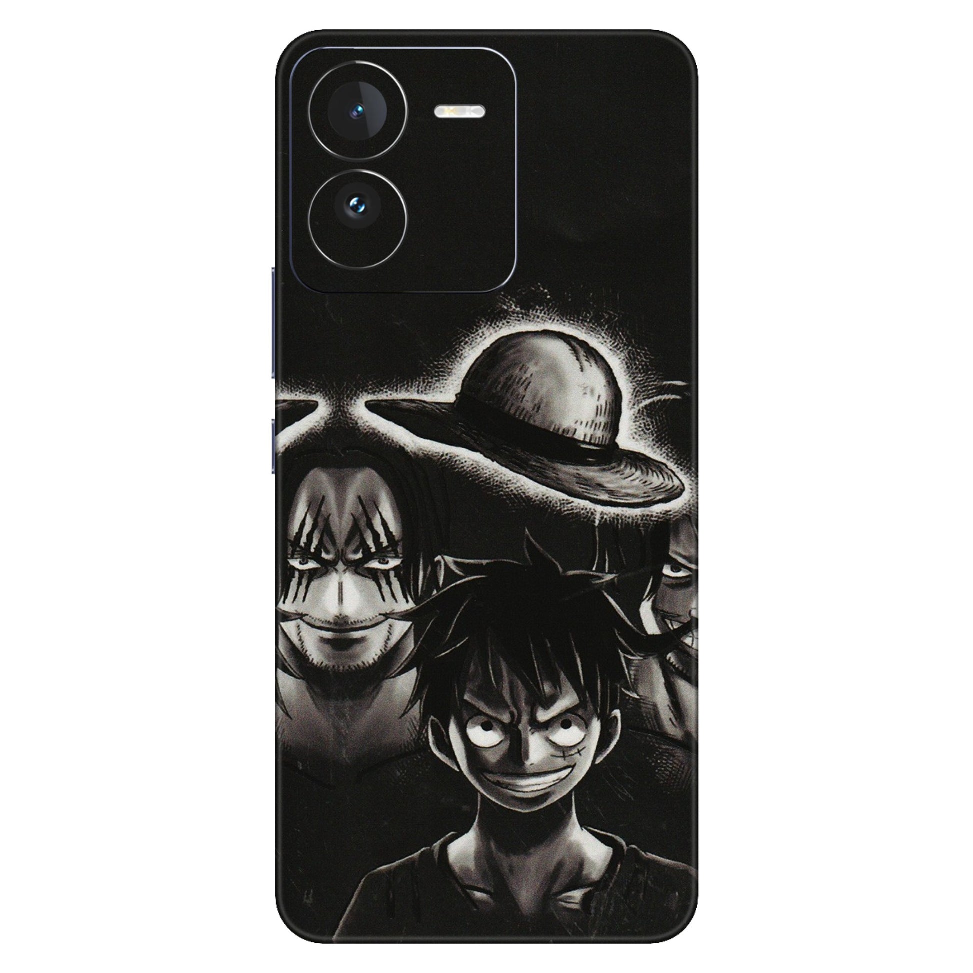 IQOO Phone Skins (All Models) - Black Luffy Hat - 3D Embossed Finish (L-57) IQOO Z9