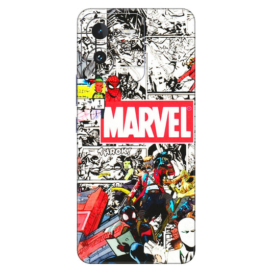 IQOO Phone Skins (All Models) - Marvel Colorful Comic - 3D Embossed Finish (L-64) IQOO Z9