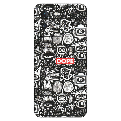 IQOO Phone Skins (All Models) - Dope Stay Classy Black Doodles - Matte Finish (M-126) IQOO Z9
