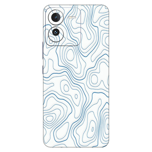 IQOO Phone Skins (All Models) - Blue And White Swirls - Matte Finish (M-139) IQOO Z9