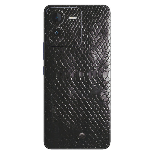 IQOO Phone Skins (All Models) - Black Snack Leather - Matte Finish (M-147) IQOO Z9