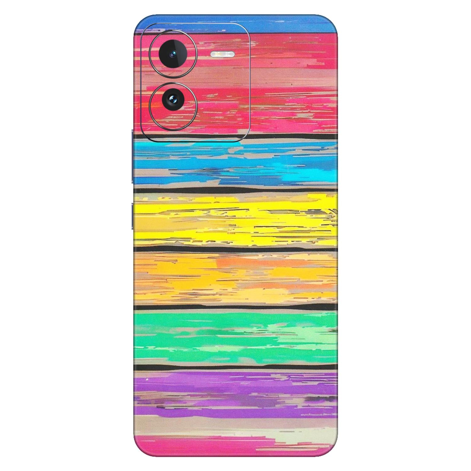 IQOO Phone Skins (All Models) - Multi Colour Wooden Wall - Matte Finish (M-96) IQOO Z9