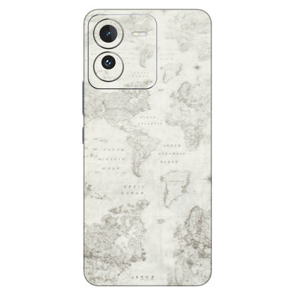 IQOO Phone Skins (All Models) - World Travel Map - Transparent Finish (T-04) IQOO Z9