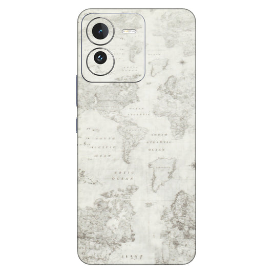IQOO Phone Skins (All Models) - World Travel Map - Transparent Finish (T-04) IQOO Z9