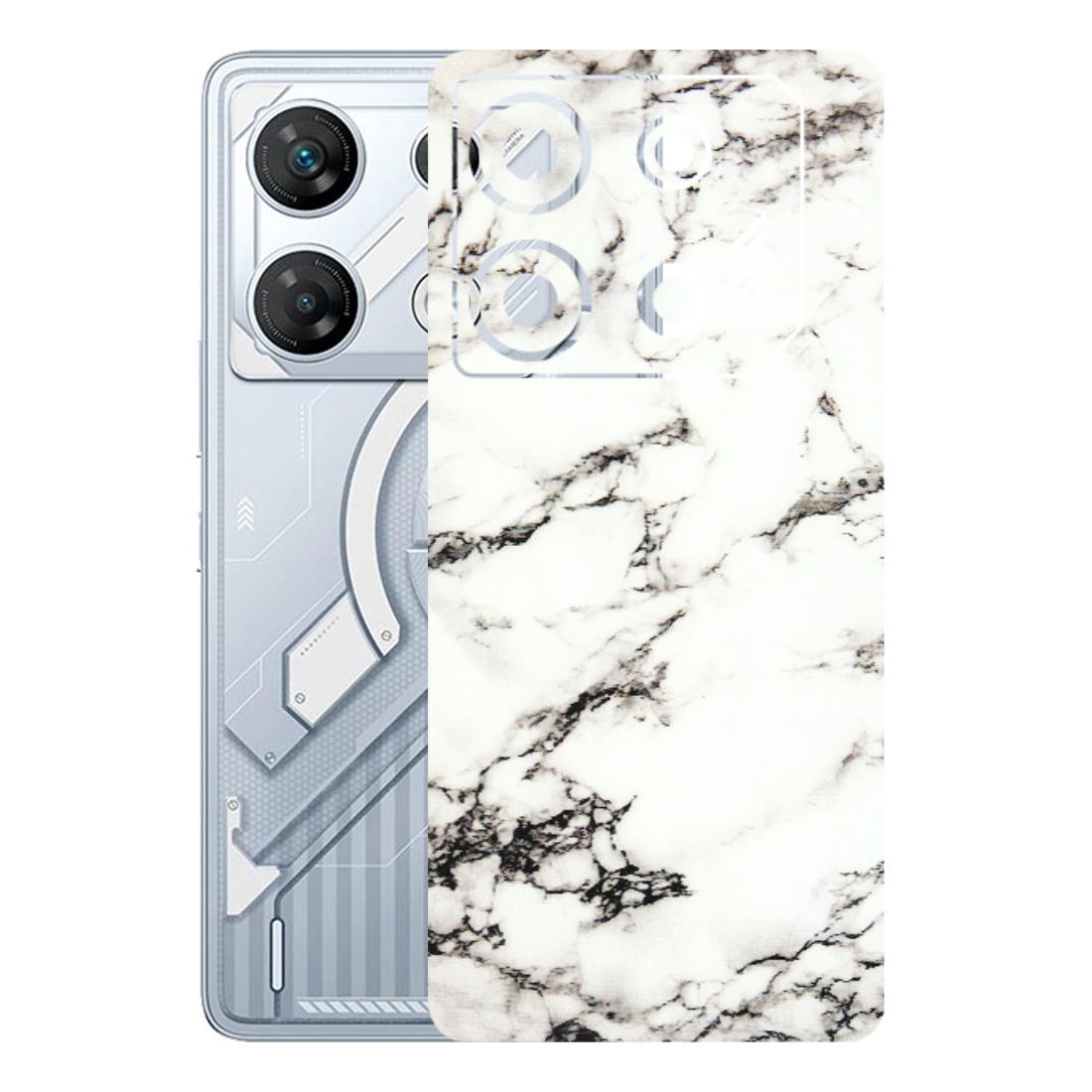 INFINIX Phone Skins (All Models) - Black and White Marble Texture - 3D Embossed Finish (L-124) Infinix GT 10 PRO