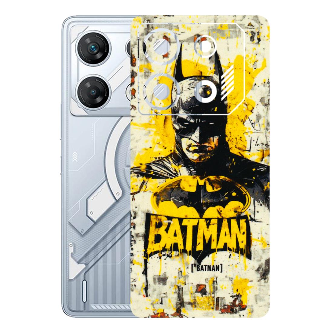 INFINIX Phone Skins (All Models) - Batman Yellow BT - 3D Embossed Finish (L-304) Infinix GT 10 PRO