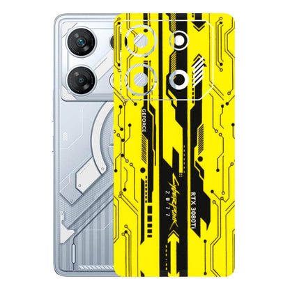 INFINIX Phone Skins (All Models) - Yellow Cyberpunk - 3D Embossed Finish (L-93) Infinix GT 10 PRO