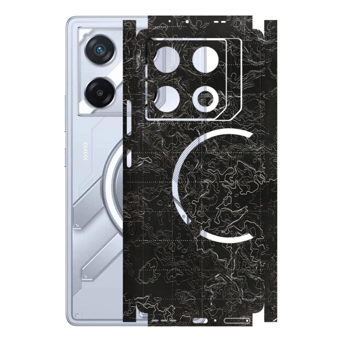 INFINIX Phone Skins (All Models) - Black map Texture - 3D Embossed Finish (L-201) Infinix GT 20 PRO (5G)