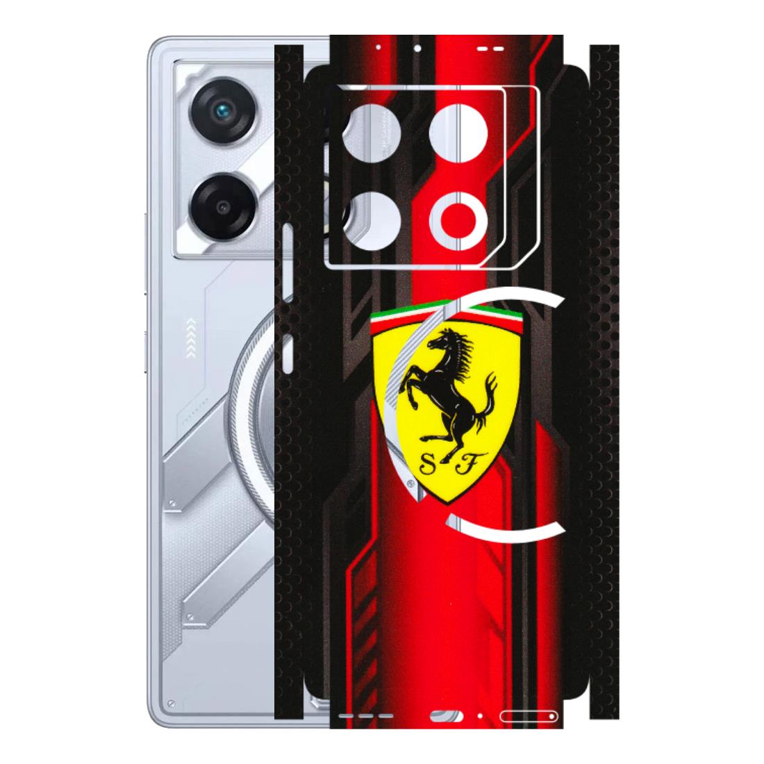 INFINIX Phone Skins (All Models) - Black Ferrari Logo - 3D Embossed Finish (L-253) Infinix GT 20 PRO (5G)