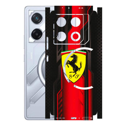 INFINIX Phone Skins (All Models) - Black Ferrari Logo - 3D Embossed Finish (L-253) Infinix GT 20 PRO (5G)