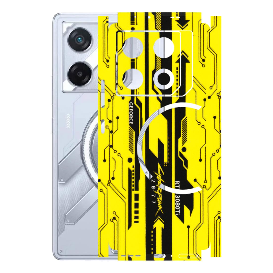 INFINIX Phone Skins (All Models) - Yellow Cyberpunk - 3D Embossed Finish (L-93) Infinix GT 20 PRO (5G)