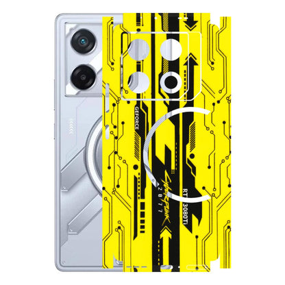 INFINIX Phone Skins (All Models) - Yellow Cyberpunk - 3D Embossed Finish (L-93) Infinix GT 20 PRO (5G)