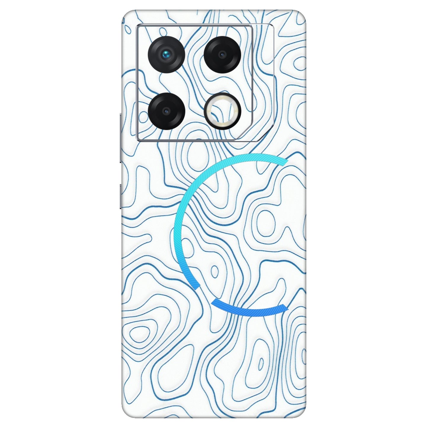 INFINIX Phone Skins (All Models) - Blue And White Swirls - Matte Finish (M-139) Infinix GT 20 PRO (5G)