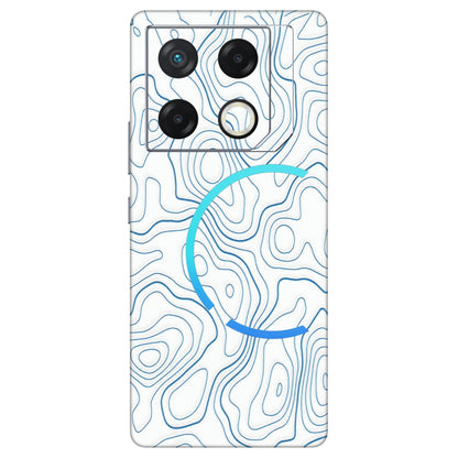 INFINIX Phone Skins (All Models) - Blue And White Swirls - Matte Finish (M-139) Infinix GT 20 PRO (5G)