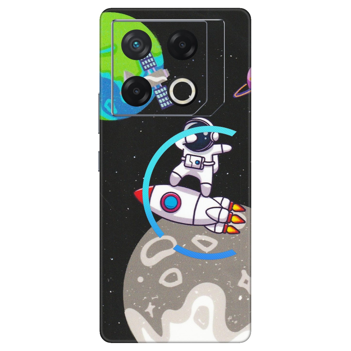 INFINIX Phone Skins (All Models) - Astronaut Vibing Toon Running - Matte Finish (M-39) Infinix GT 20 PRO (5G)