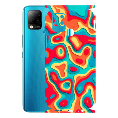 INFINIX Phone Skins (All Models) - Abstract Swirl - 3D Embossed Finish (L-150) Infinix Hot 10S
