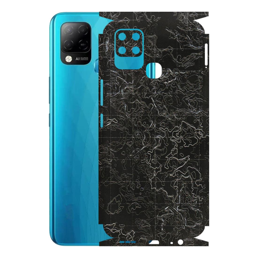 INFINIX Phone Skins (All Models) - Black map Texture - 3D Embossed Finish (L-201) Infinix Hot 10S