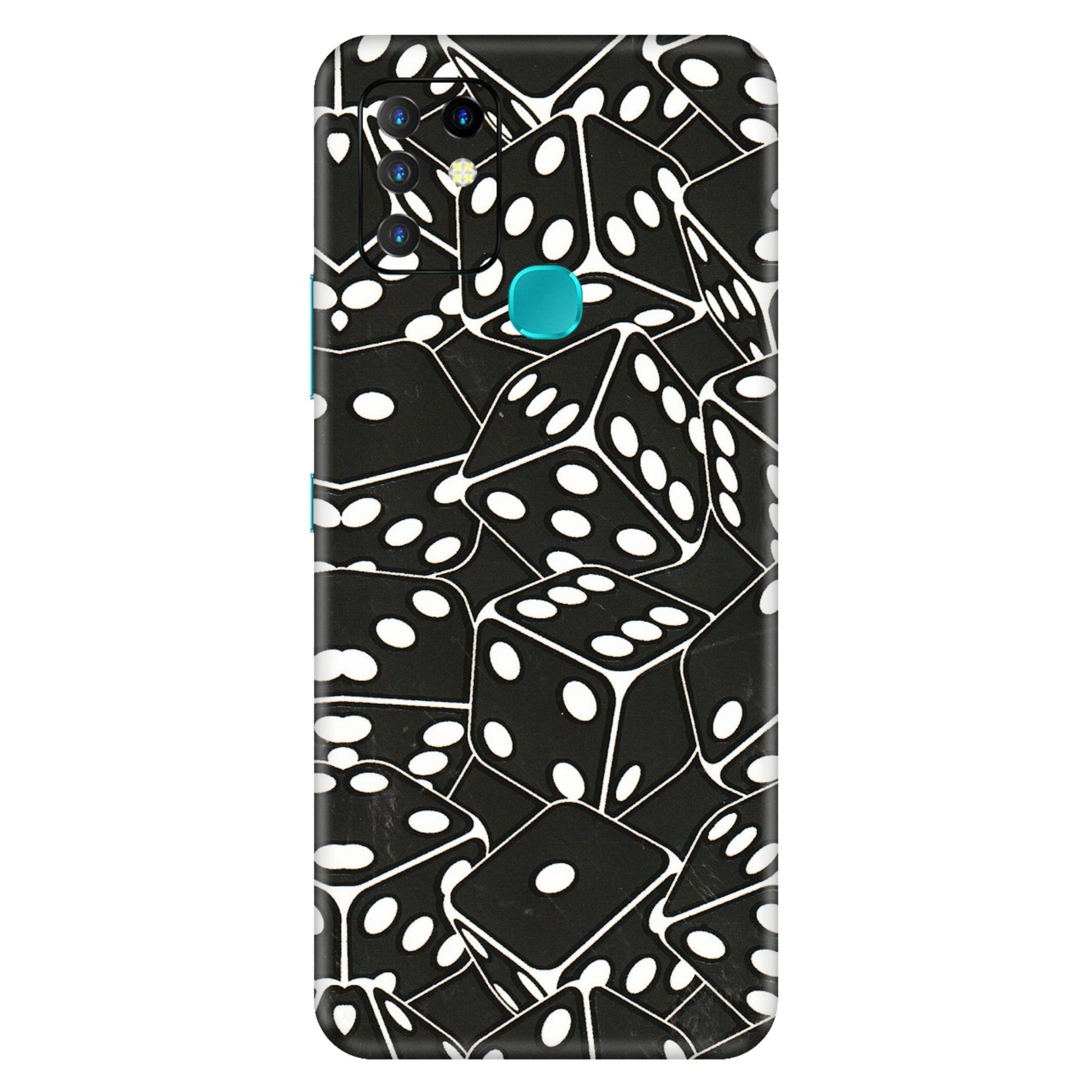 INFINIX Phone Skins (All Models) - Big Black Dices - 3D Embossed Finish (L-106) Infinix Hot 10
