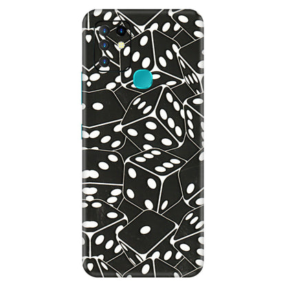 INFINIX Phone Skins (All Models) - Big Black Dices - 3D Embossed Finish (L-106) Infinix Hot 10