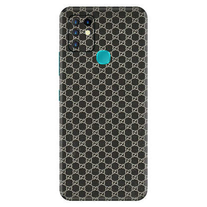 INFINIX Phone Skins (All Models) - Black G Print - 3D Embossed Finish (L-109) Infinix Hot 10