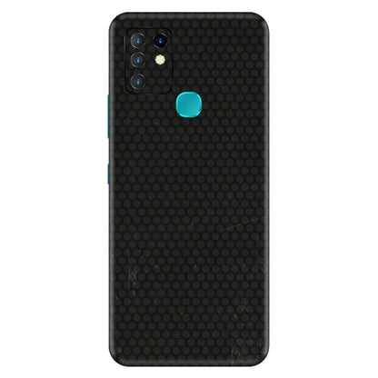 INFINIX Phone Skins (All Models) - Black honeycomb - 3D Embossed Finish (L-114) Infinix Hot 10