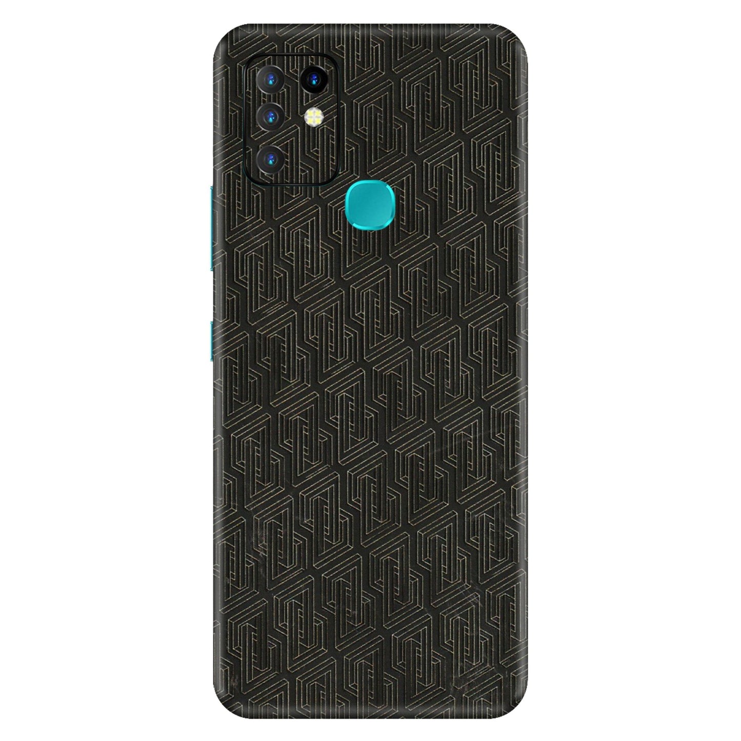 INFINIX Phone Skins (All Models) - Black Abstract Pattern - 3D Embossed Finish (L-117) Infinix Hot 10