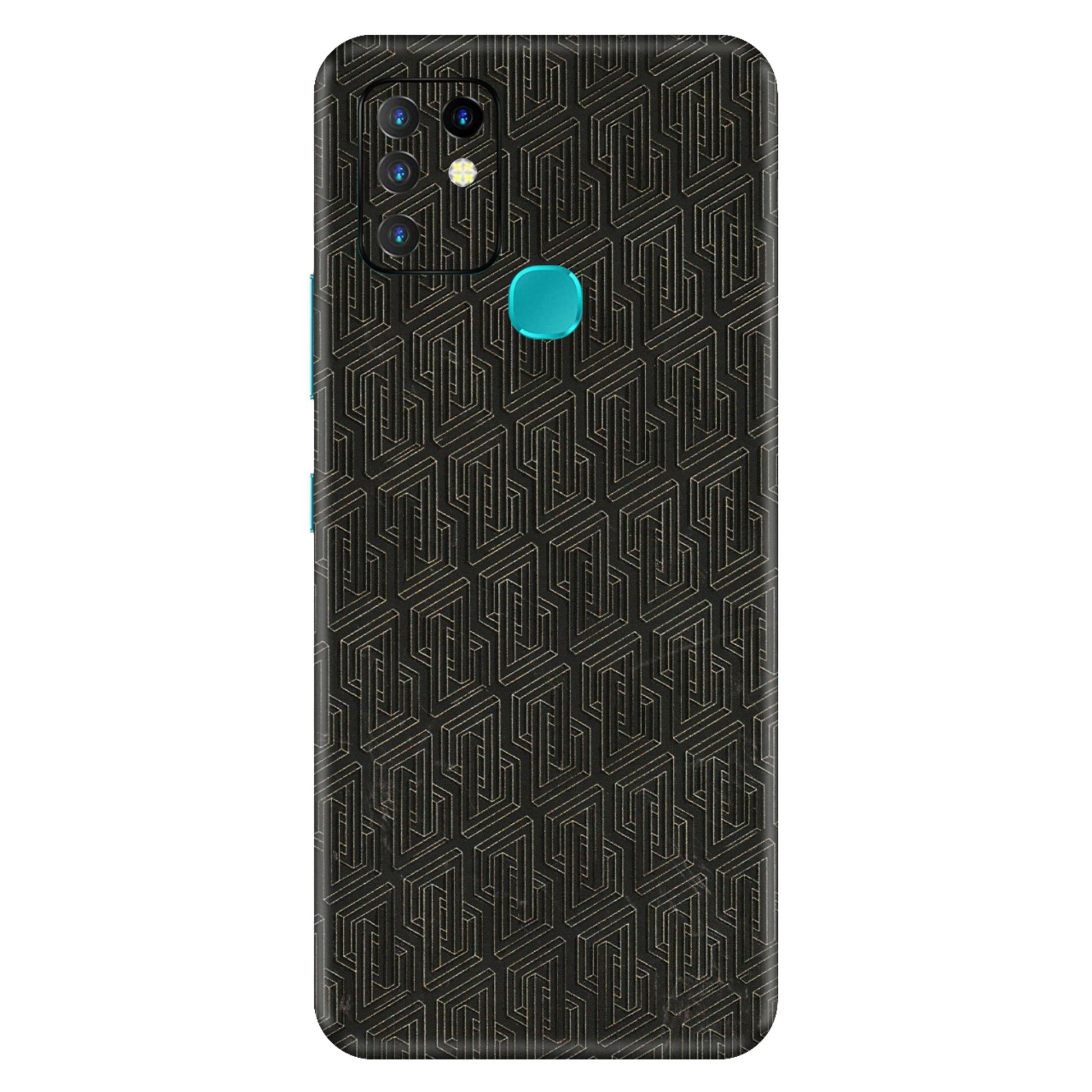 INFINIX Phone Skins (All Models) - Black Abstract Pattern - 3D Embossed Finish (L-117) Infinix Hot 10
