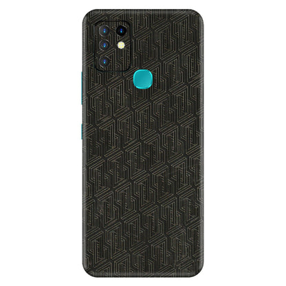 INFINIX Phone Skins (All Models) - Black Abstract Pattern - 3D Embossed Finish (L-117) Infinix Hot 10