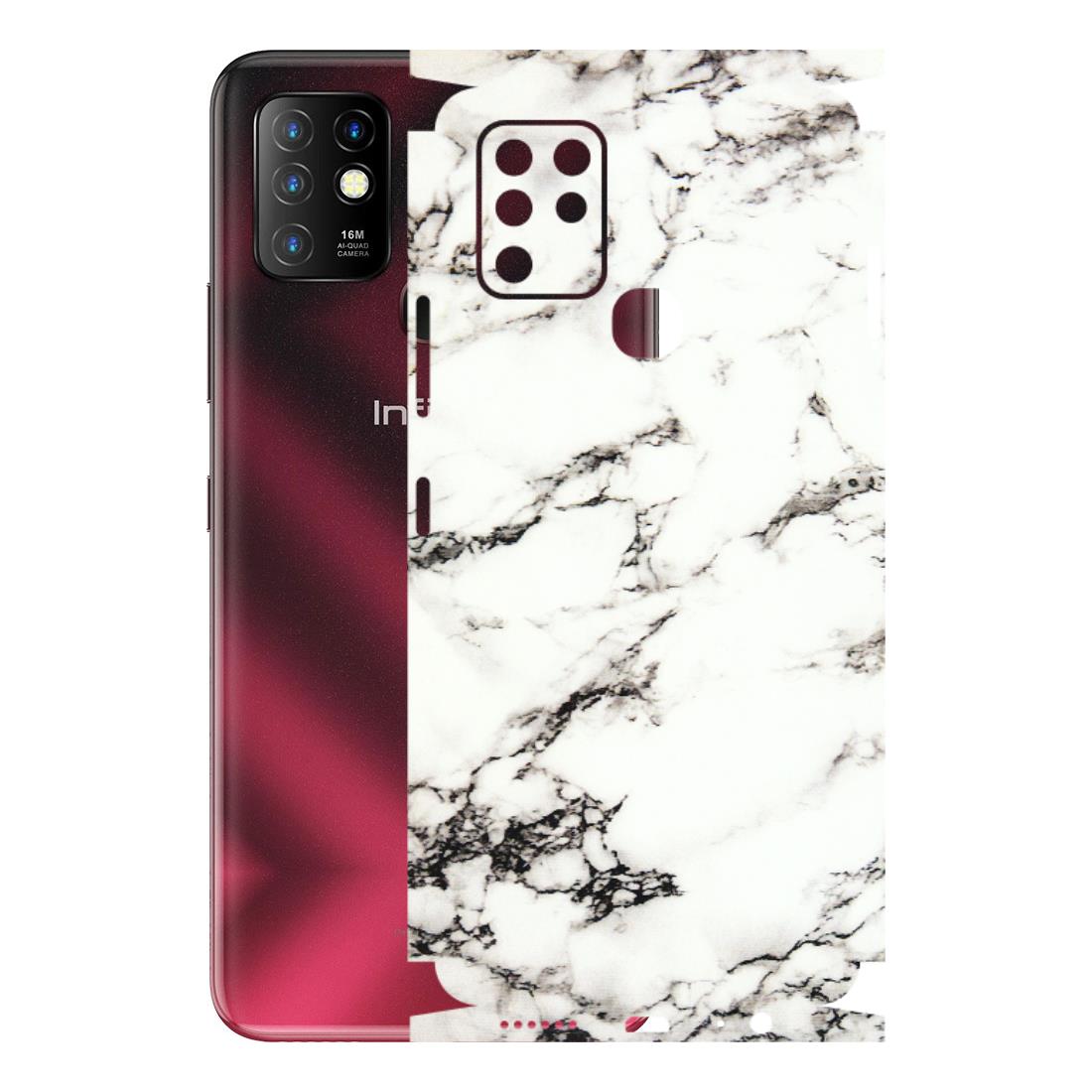 INFINIX Phone Skins (All Models) - Black and White Marble Texture - 3D Embossed Finish (L-124) Infinix Hot 10