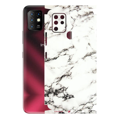 INFINIX Phone Skins (All Models) - Black and White Marble Texture - 3D Embossed Finish (L-124) Infinix Hot 10