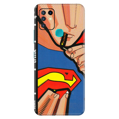 INFINIX Phone Skins (All Models) - Superman Sutta - 3D Embossed Finish (L-130) Infinix Hot 10