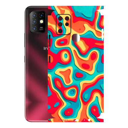 INFINIX Phone Skins (All Models) - Abstract Swirl - 3D Embossed Finish (L-150) Infinix Hot 10