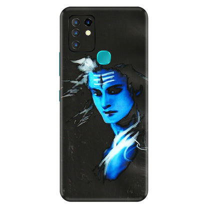 INFINIX Phone Skins (All Models) - Har Har Mahadev Blue/Black - 3D Embossed Finish (L-185) Infinix Hot 10