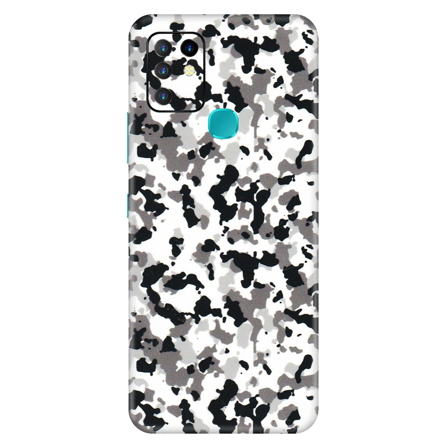 INFINIX Phone Skins (All Models) - White Black Camouflage - 3D Embossed Finish (L-18) Infinix Hot 10