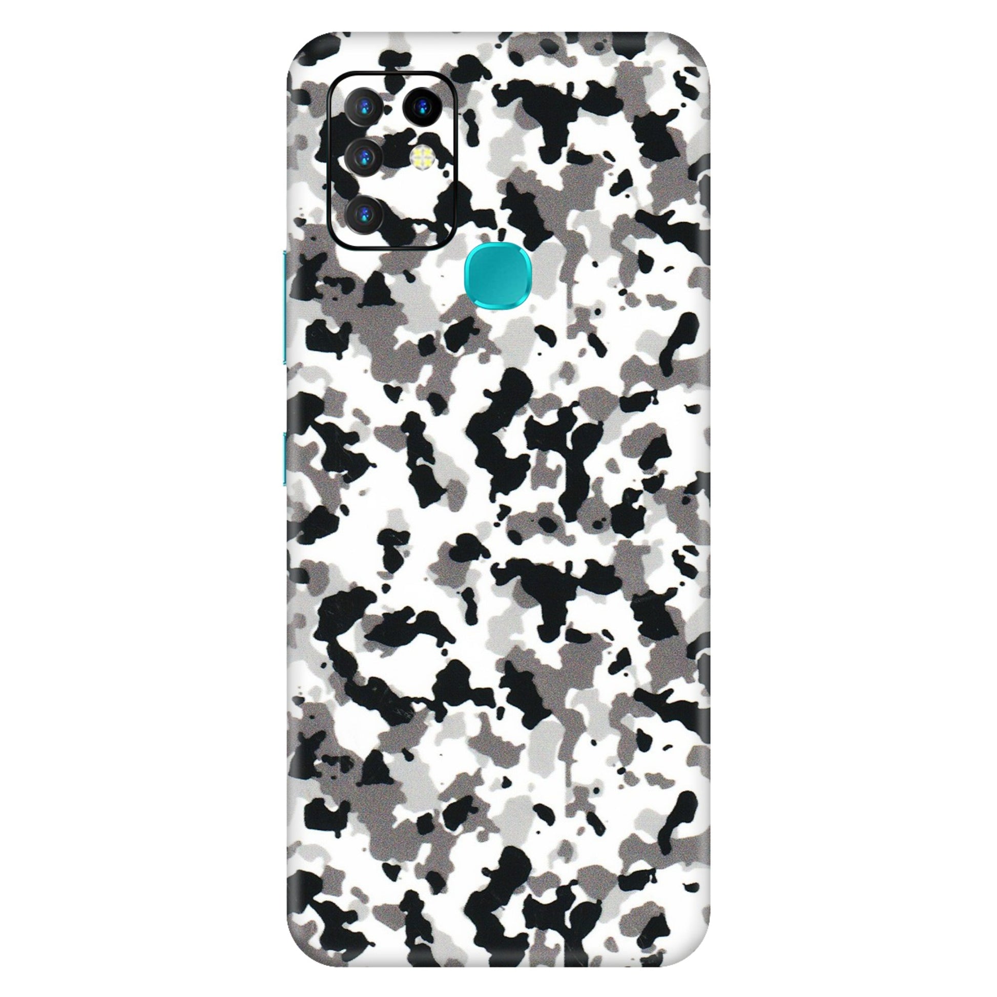 INFINIX Phone Skins (All Models) - White Black Camouflage - 3D Embossed Finish (L-18) Infinix Hot 10