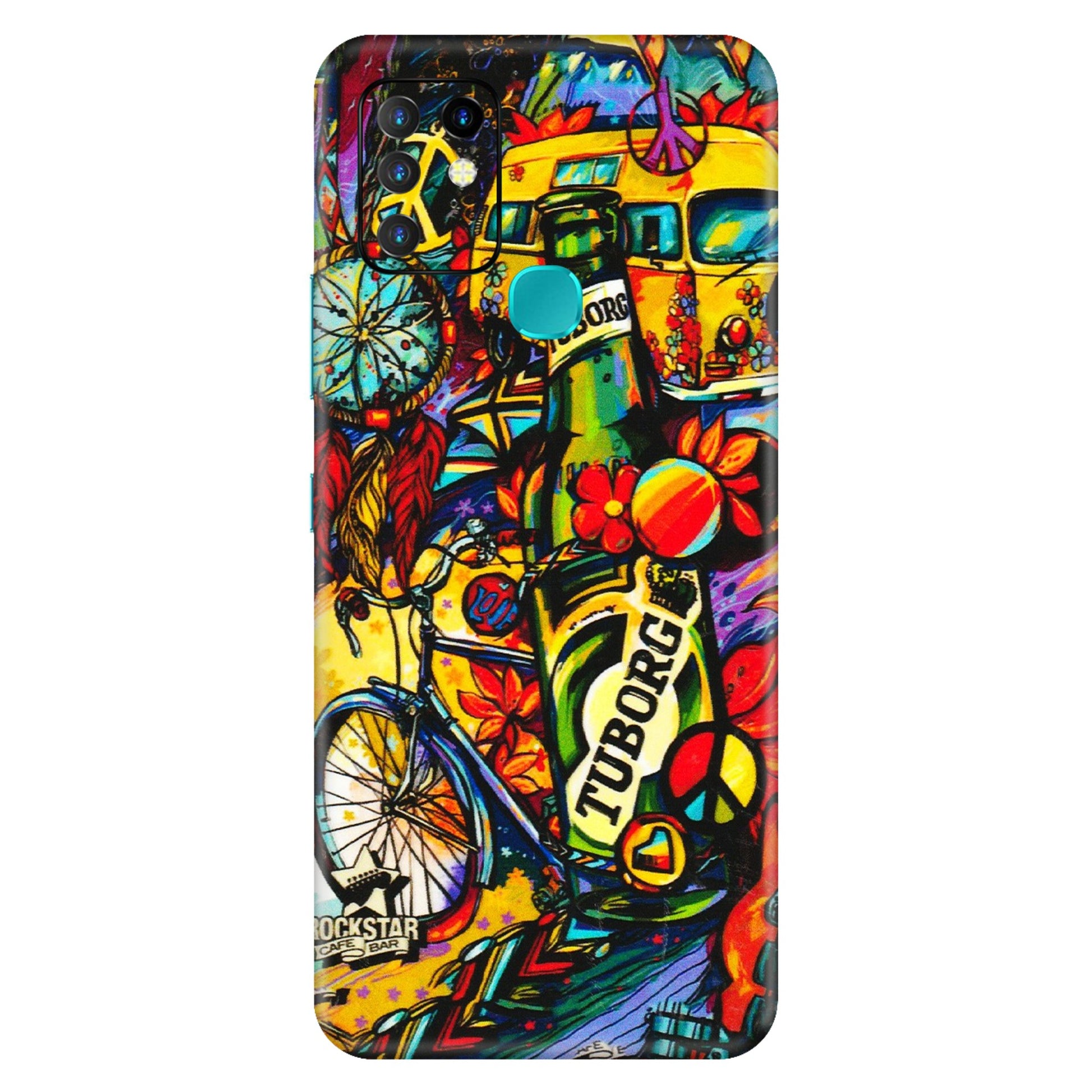 INFINIX Phone Skins (All Models) - Cool Beer Bottle - 3D Embossed Finish (L-193) Infinix Hot 10