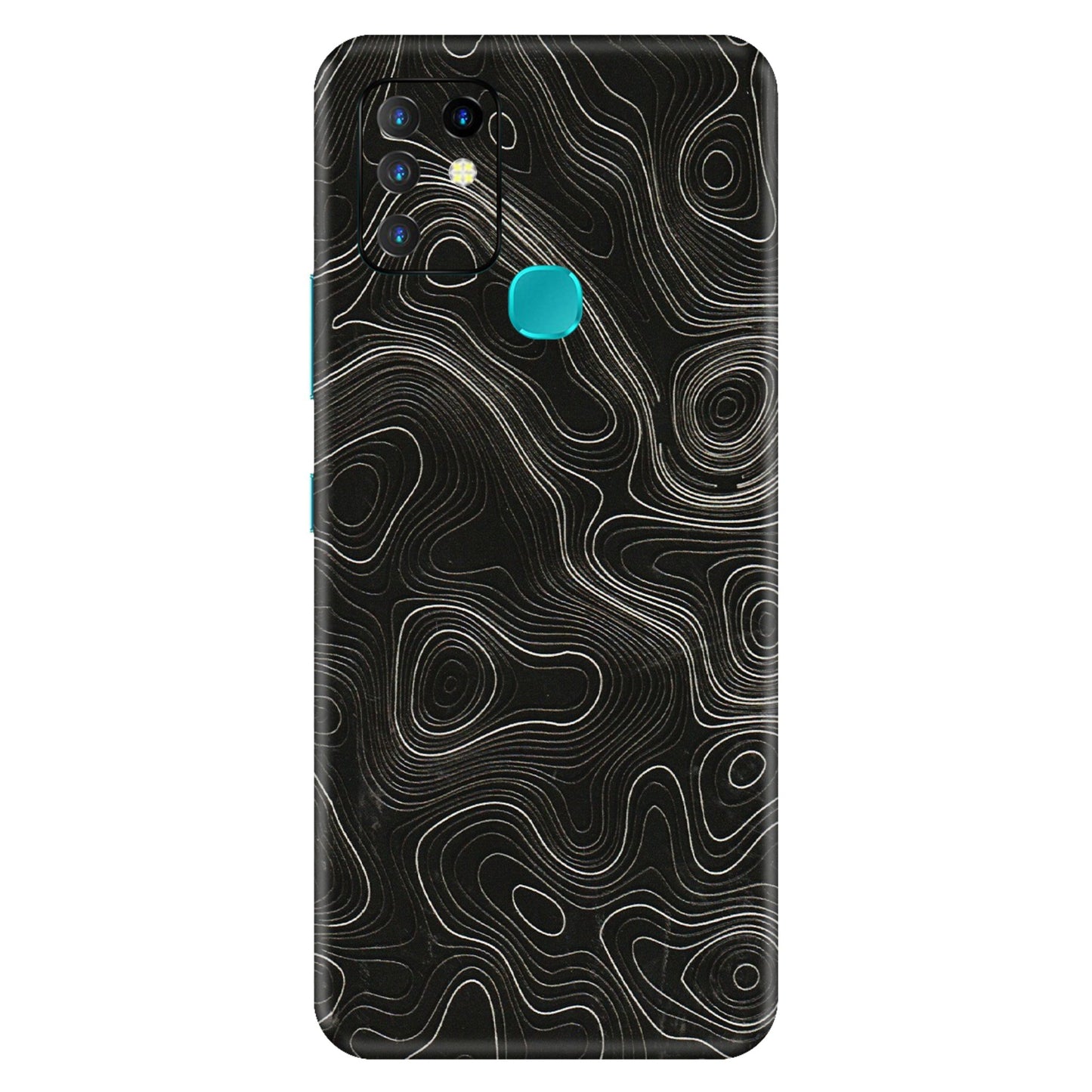 INFINIX Phone Skins (All Models) - Black Swirl - 3D Embossed Finish (L-196) Infinix Hot 10