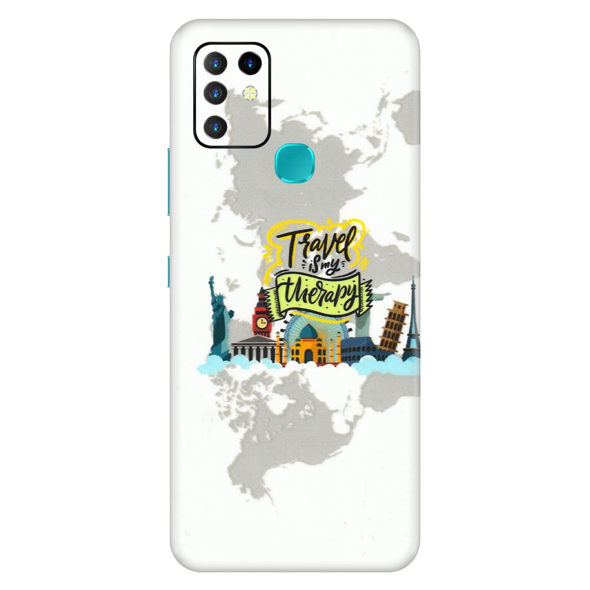 INFINIX Phone Skins (All Models) - Travel Therapy - 3D Embossed Finish (L-199) Infinix Hot 10