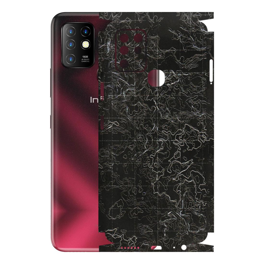 INFINIX Phone Skins (All Models) - Black map Texture - 3D Embossed Finish (L-201) Infinix Hot 10